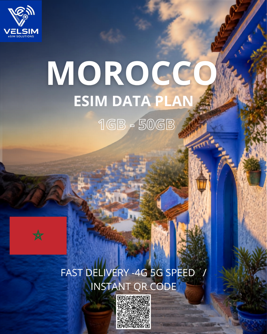 eSIM Morocco | 4G/5G Internet — From 1 GB to 50 GB