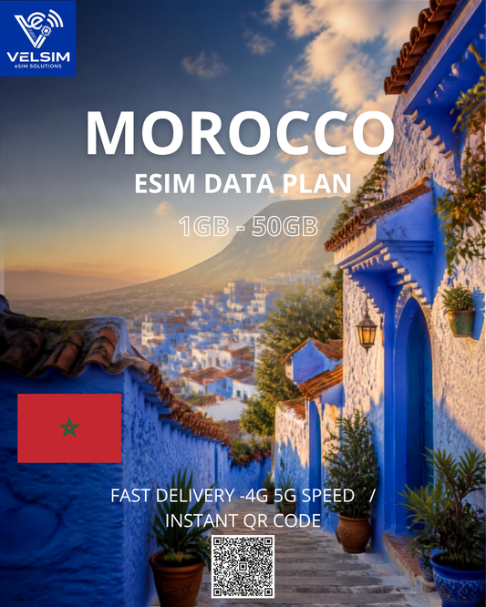 eSIM Morocco | 4G/5G Internet — From 1 GB to 50 GB