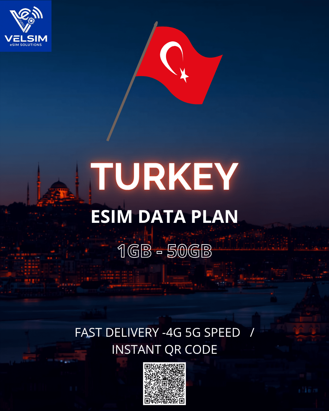 eSIM Turquie 🇹🇷 | Données mobiles illimitées et sans frais d'itinérance